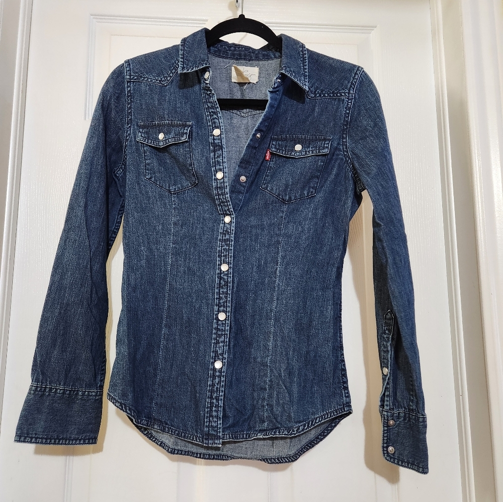 Levi's Blue Jean shirt, size XS